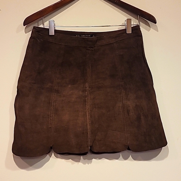 Zara Dresses & Skirts - Zara brown suede mini skirt